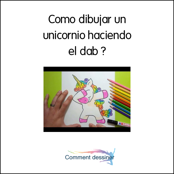 Como dibujar un unicornio haciendo el dab